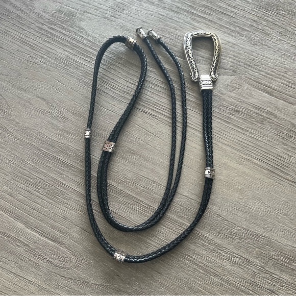 Brighton Braided Leather Lasso Rope Belt - Picture 3 of 5